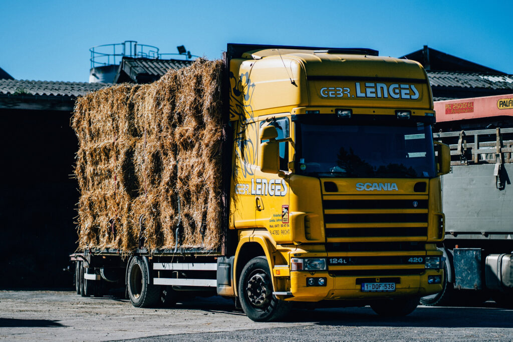 Transport de déchets organiques par Gebrüder Lenges pour biométhanisation