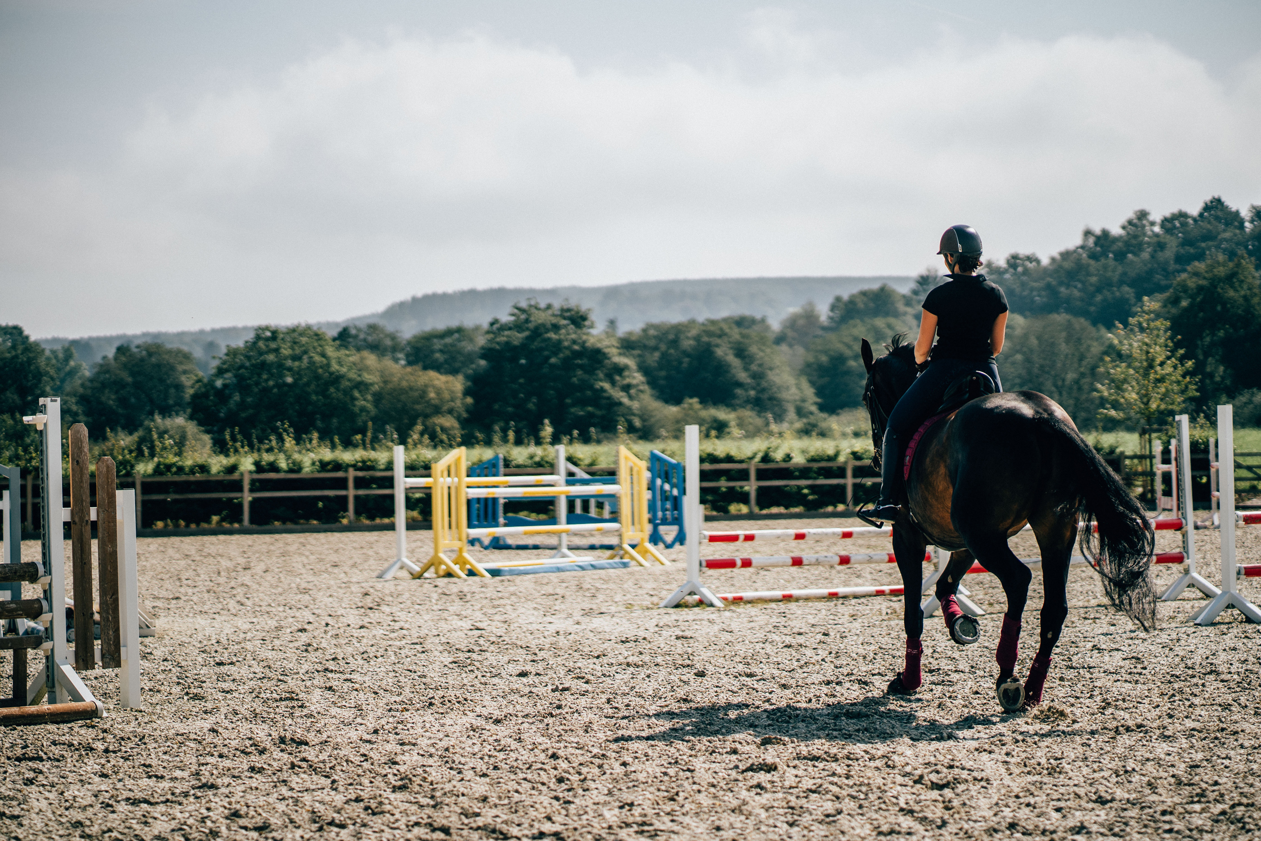 Réalisation de pistes équestres pour le jumping par Gebrüder Lenges