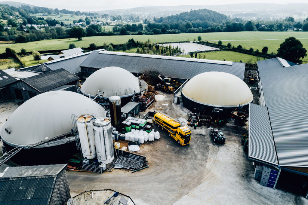 Station de biométhanisation de Gebrüder Lenges, produisant plus de 2500 kWel d'électricité verte en Wallonie